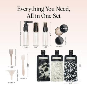 Kitsch mini jars filled with cream illustrating compact storage for solid skincare