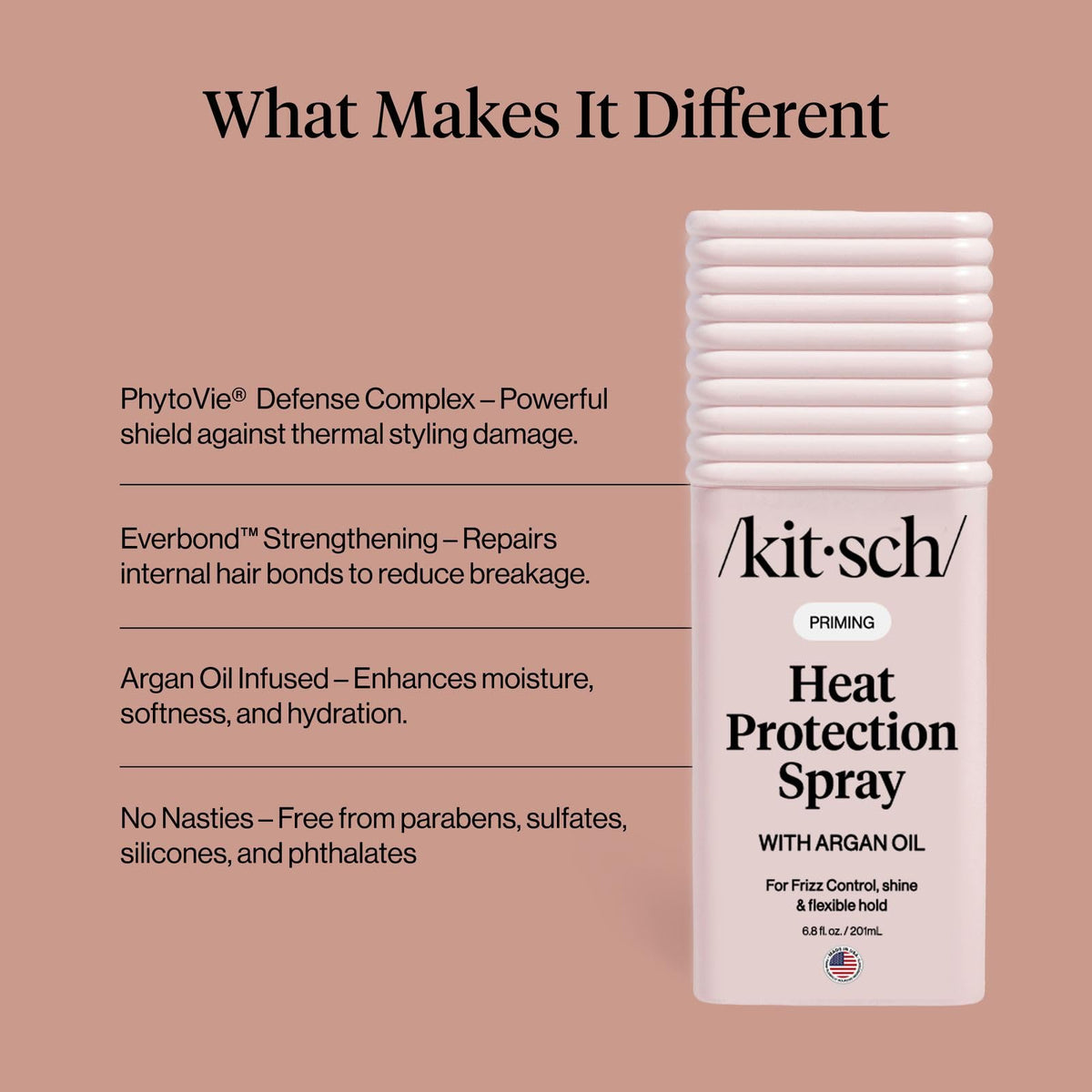 Kitsch mist spray in hand demonstrating easy even application
