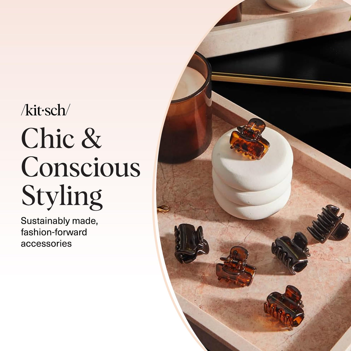 Kitsch six clips arranged to show color mix and versatile styling options