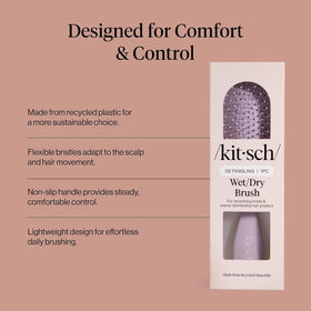 Kitsch non-slip handle detail showing grip control for comfortable brushing