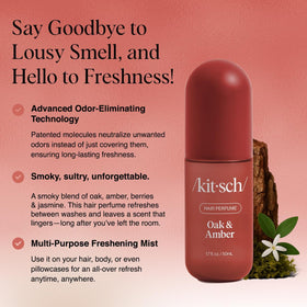 Kitsch mist spraying fine atomized cloud delivering lightweight scent freshness