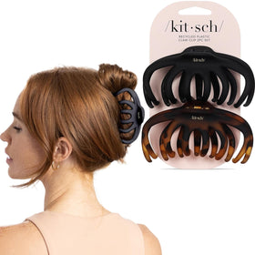 Kitsch Octopus clip front packaging showing set of two benefits durable hold