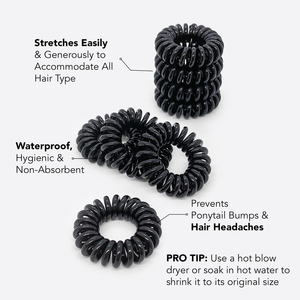 Kitsch hair tie worn on wrist as accessory, easy storage benefit