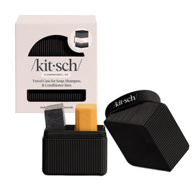 Kitsch open two-compartment interior holding two bars for organized storage benefit