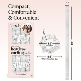 Kitsch curler on pillow showing comfortable sleep-in design and low friction