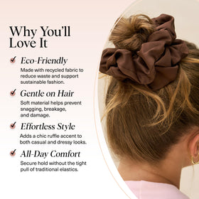 Kitsch oversized 6-inch scrunchie profile showing generous volume and hold