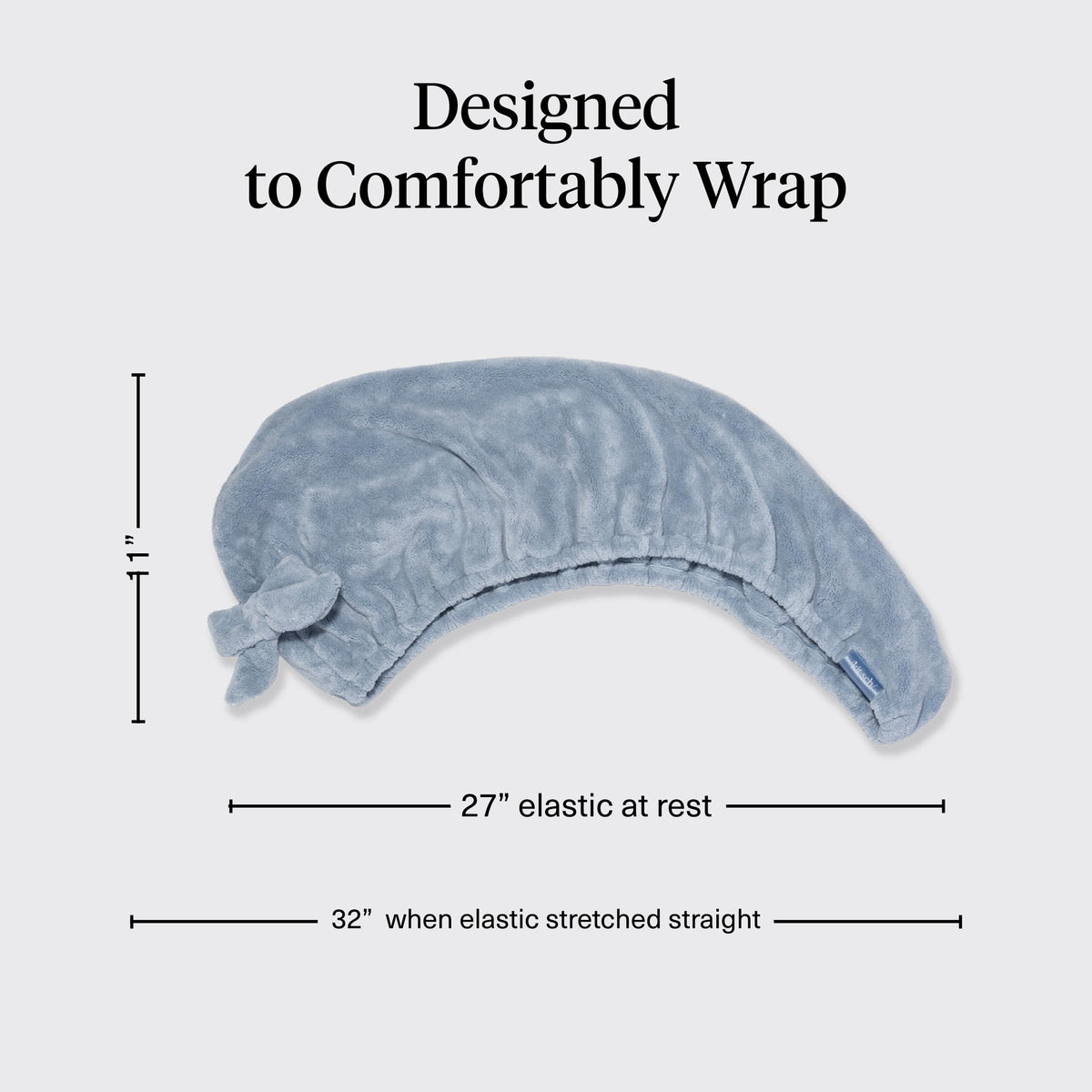Kitsch oversized wrap spread out demonstrating full head coverage and comfort benefit