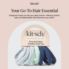 Kitsch open package showing eight seamless hair ties ready to use