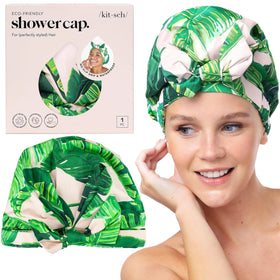 Kitsch palm leaves front view showing stylish waterproof design and protection