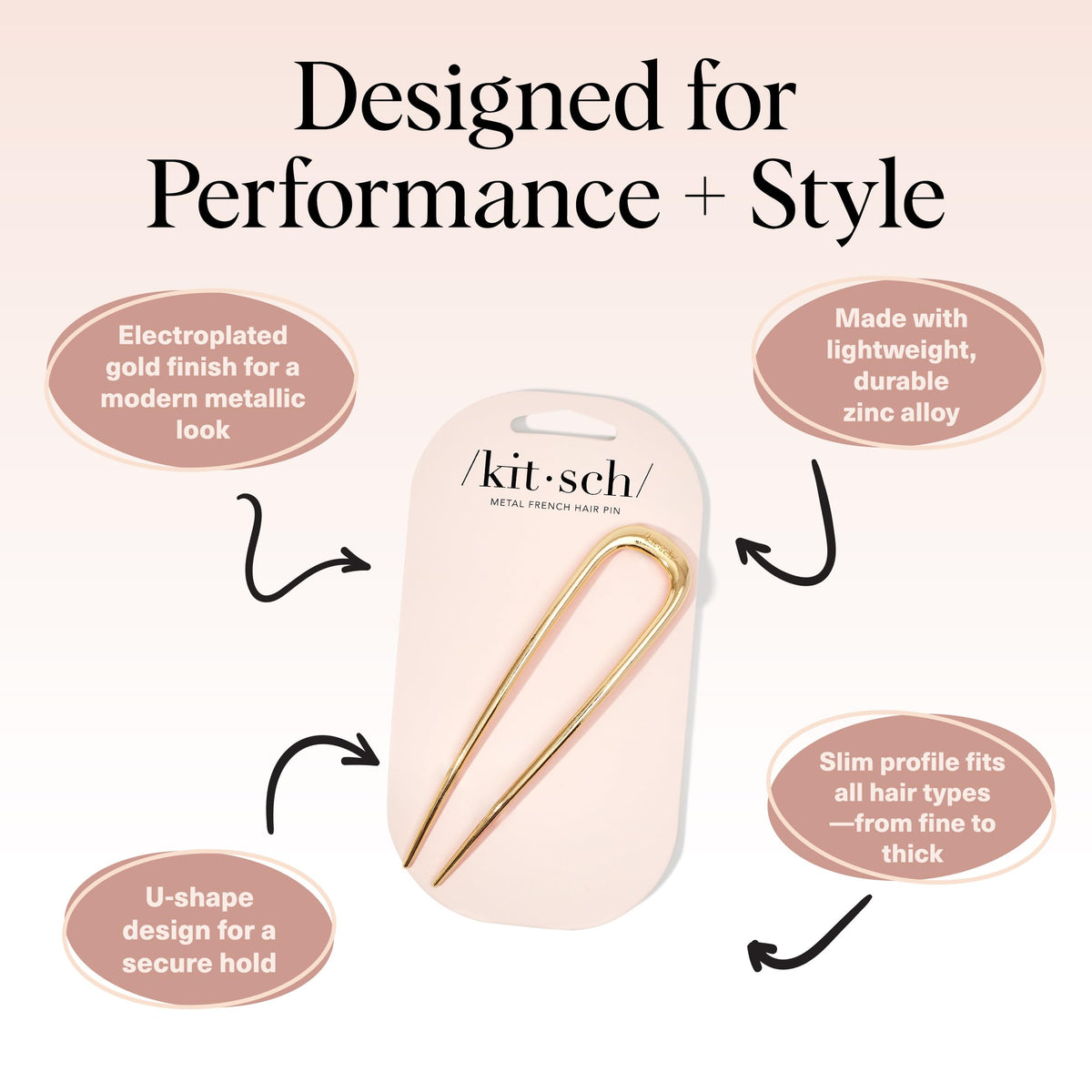 Kitsch pin detail highlighting curved profile for comfortable fit