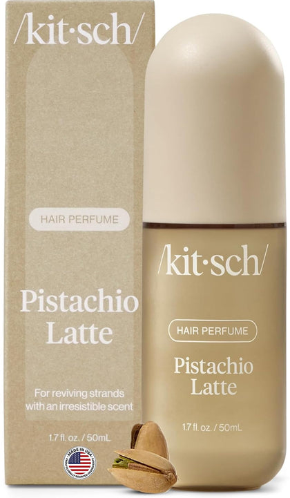 Kitsch front bottle showing Pistachio Latte hair perfume and travel size freshness