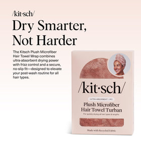 Kitsch close-up of microfiber weave showing soft texture and frizz prevention