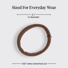 Kitsch used in a ponytail, secure no-crease styling benefit