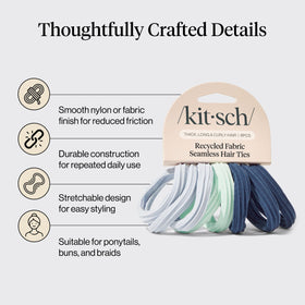 Kitsch used in ponytail demonstrating secure all-day hold