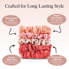 Kitsch scrunchie holding a sleek ponytail for secure, no-crease styling