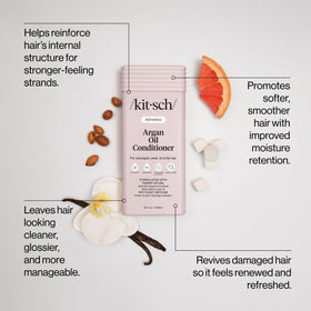 Kitsch pump dispensing conditioner highlighting smooth texture for quick application