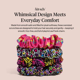 Kitsch Rainbow Leopard close-up of satin texture highlighting smooth, anti-frizz benefit
