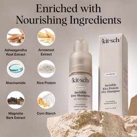 Kitsch rice protein powder texture close-up highlighting oil absorption