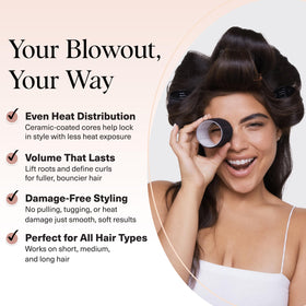 Kitsch rollers wrapped in hair overnight demonstrating heatless curl setting