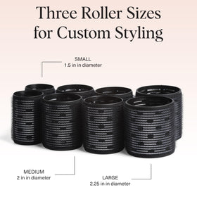 Kitsch rollers aligned on surface highlighting uniform size and easy organization