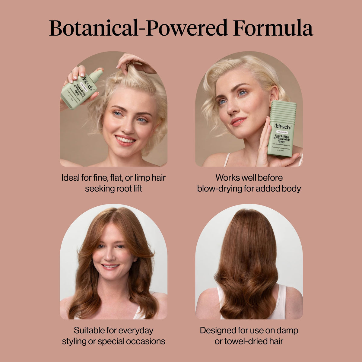 Kitsch bottle styled on bathroom shelf highlighting clean-conscious formula