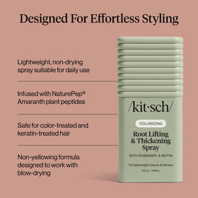 Kitsch bottle held in hand to show size and travel-friendly benefit