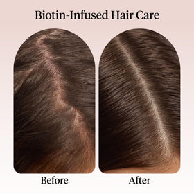 Applying Kitsch oil to scalp to nourish roots and soothe skin