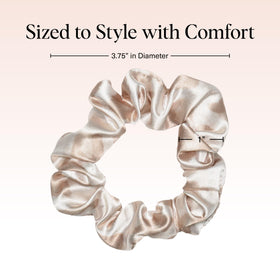 Kitsch satin close-up texture highlighting smooth sheen and low-friction fabric to reduce frizz and creases