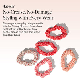 Kitsch satin close-up texture highlighting smooth, hair-protecting finish