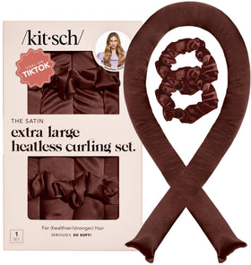 Kitsch front packaging showing heatless curler set and benefits