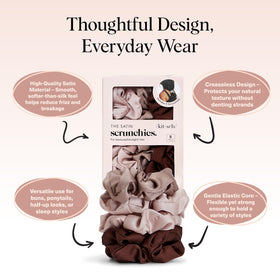 Kitsch scrunchie securing a ponytail showing frizz control and polished look
