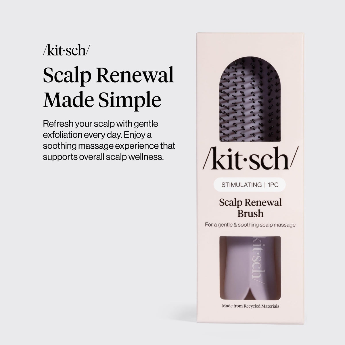Kitsch close-up of thin flexible bristles lifting buildup for gentler exfoliation
