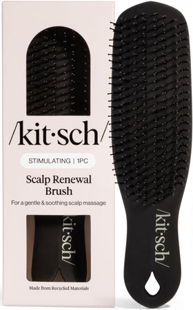 Kitsch front view of scalp renewal brush showing elegant profile and easy grip