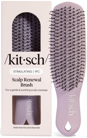 Kitsch front view of brush showing ergonomic grip and compact shape for easy use