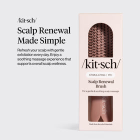 Kitsch handle detail highlights ergonomic grip for comfortable controlled scalp massage