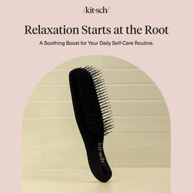 Kitsch brush staged in bathroom lifestyle setting for elevated self-care routine