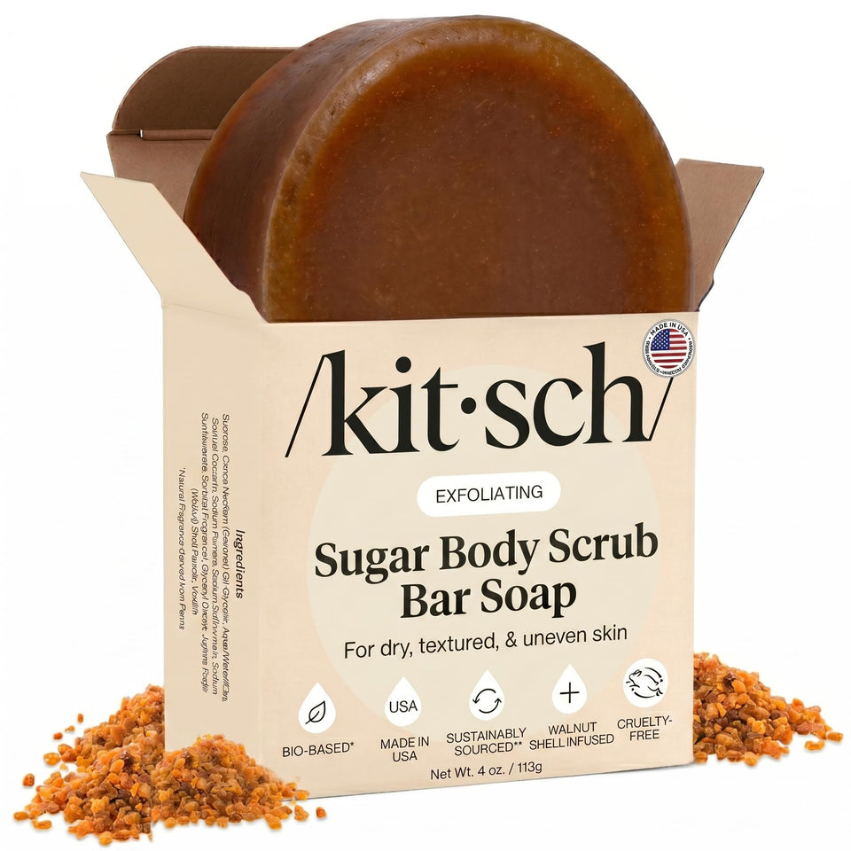Kitsch scrub bar front packaging showing product and brand benefit