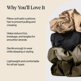 Kitsch scrunchie worn on wrist for easy access and stylish convenience