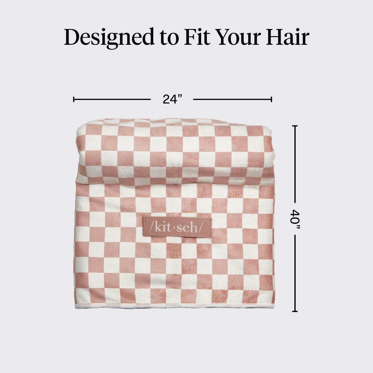 Kitsch elastic loop detail securing wrap comfortably for hands-free drying