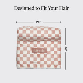 Kitsch elastic loop detail securing wrap comfortably for hands-free drying