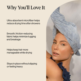 Kitsch twist-and-loop closure closeup showing secure hold for hands-free wear benefit
