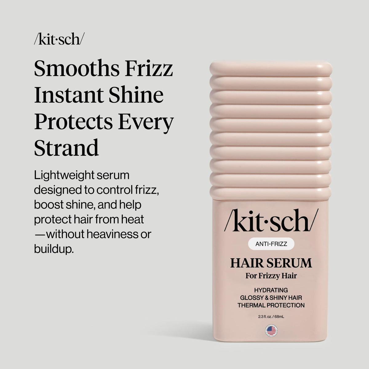 Kitsch serum closeup texture demonstrating fast absorption and weightless feel