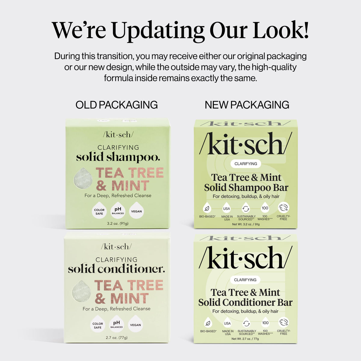 Kitsch shampoo bar close-up texture highlighting gentle cleansing
