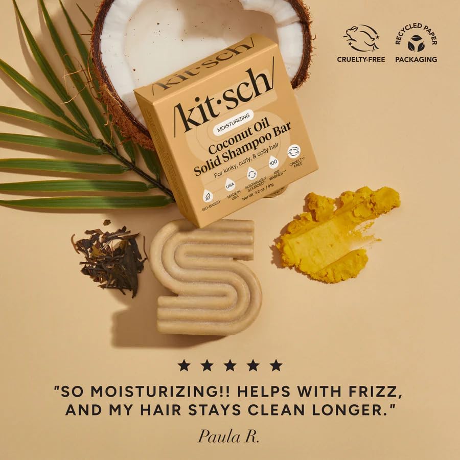 Kitsch shampoo bar on bathroom rack styling scene highlighting tidy storage benefit