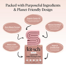 Kitsch shampoo bar inside ventilated bag showing prolonged bar lifespan
