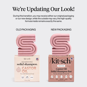 Kitsch shampoo bar beside ruler showing 3.2oz size for travel convenience