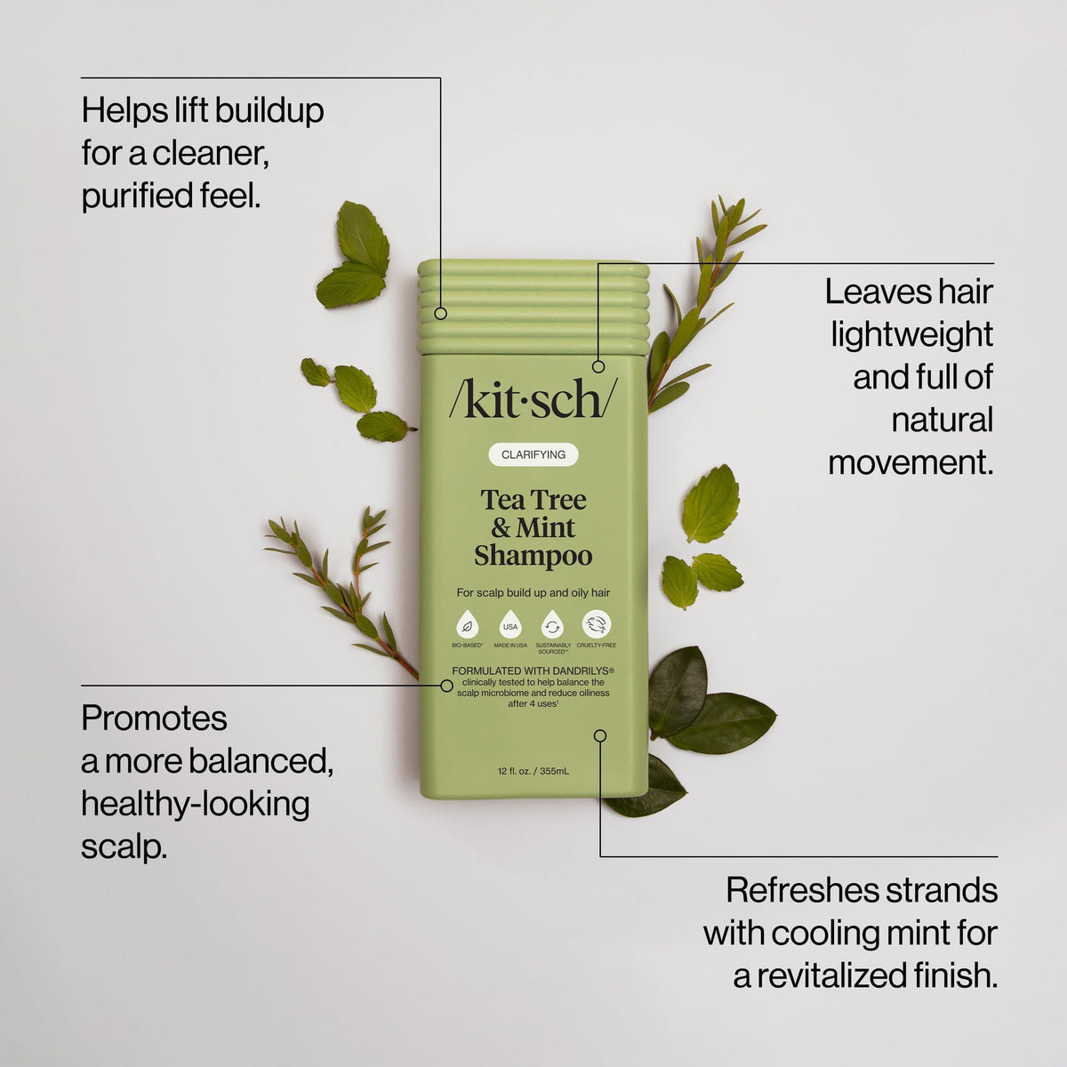 Kitsch shampoo pump close-up highlighting easy dispensing