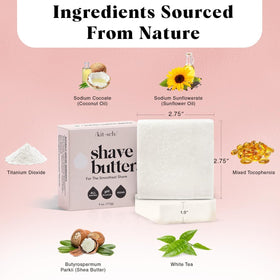 Kitsch shaving bar texture close-up highlighting creamy, hydrating lather