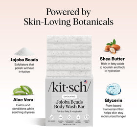 Kitsch shea butter and aloe ingredients displayed to highlight moisturizing benefits