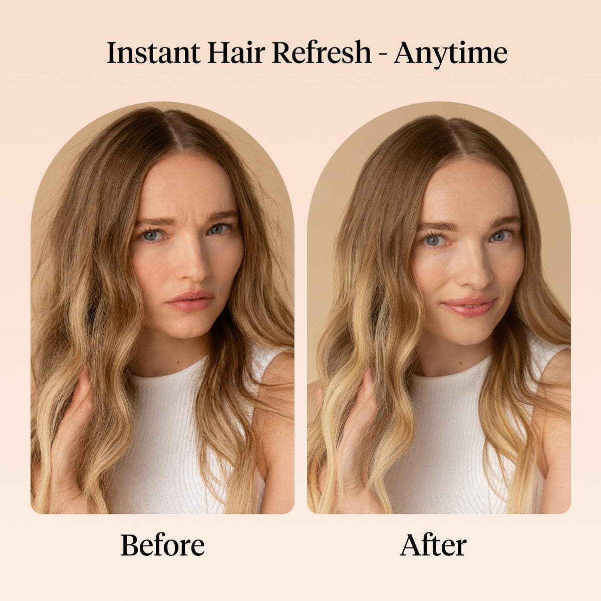 Kitsch Sheer Violet being misted on hair to refresh and soften strands